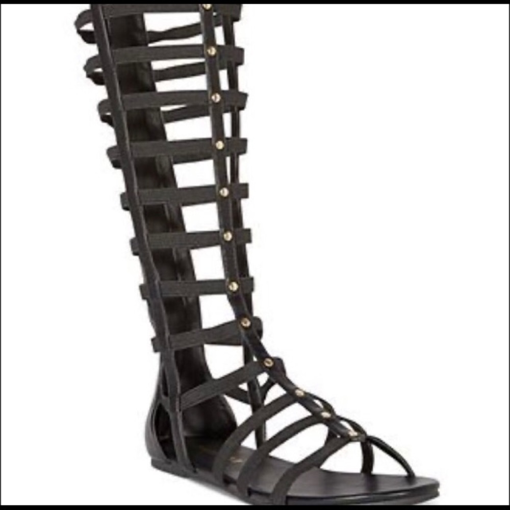 Knee high gladiator sandals